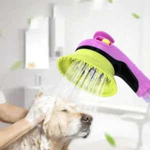 Pet Shower Kit for Cats & Dogs – Shower Head, Brush & Massage Set