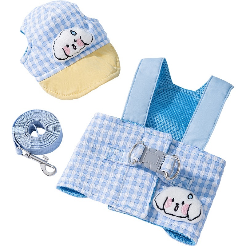 Adjustable Pet Sunshade Hat with Chest Harness and Handheld Leash - Image 3