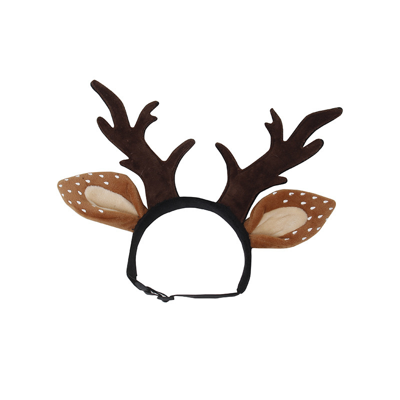Cute Plush Pet Christmas Antler Headband - Image 2