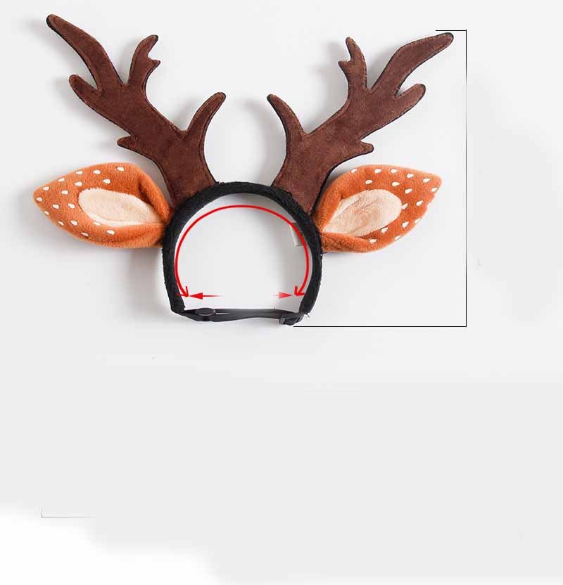 Cute Plush Pet Christmas Antler Headband - Image 4